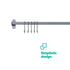 50cm Wall Mounted Rail - Grey